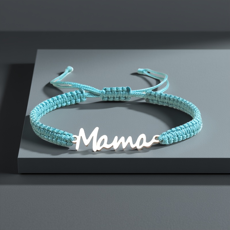Fashion Stainless Steel "Mama" Bracelet, Adjustable Gift